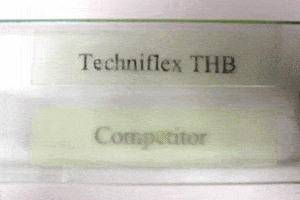 UV resistance comparison of Techniflex THB and a well known competitor